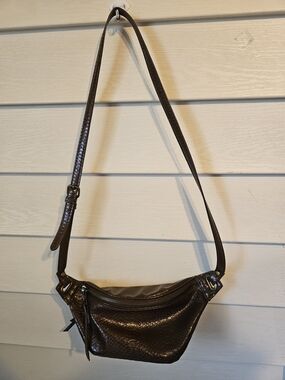 The Drop Bron Leather Fanny Pack Bag Brown Leather